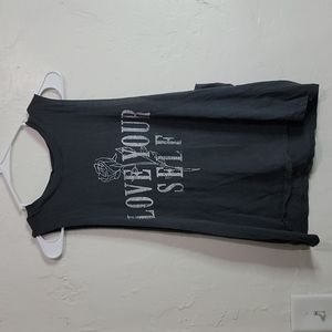 Forever 21 Gray Love Yourself Muscle Tee
